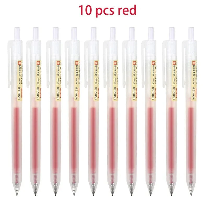 3/6/10-teiliges Gelschreiber-Set, schwarz/rot/blau, Kugelschreiber zum Schreiben, 0.5 mm Minen, Bürozubehör, Schulbedarf, Schreibwaren