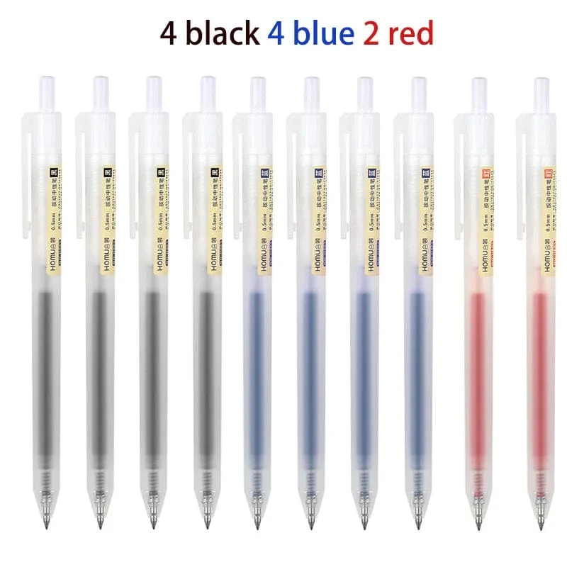 3/6/10-teiliges Gelschreiber-Set, schwarz/rot/blau, Kugelschreiber zum Schreiben, 0.5 mm Minen, Bürozubehör, Schulbedarf, Schreibwaren
