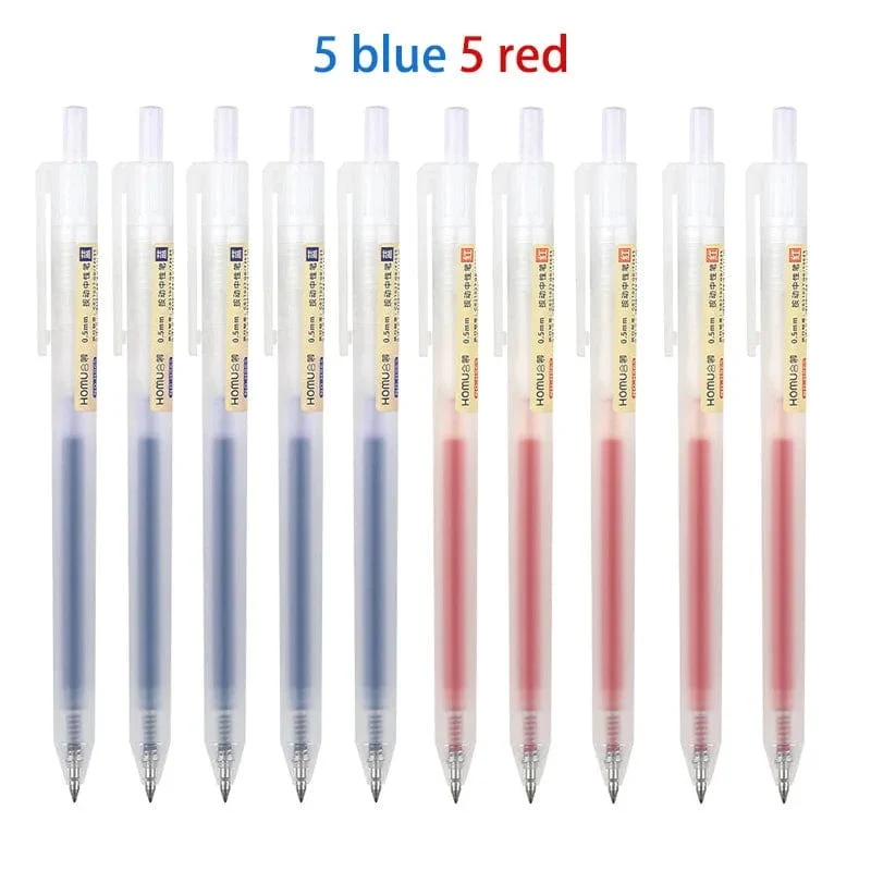 3/6/10-teiliges Gelschreiber-Set, schwarz/rot/blau, Kugelschreiber zum Schreiben, 0.5 mm Minen, Bürozubehör, Schulbedarf, Schreibwaren