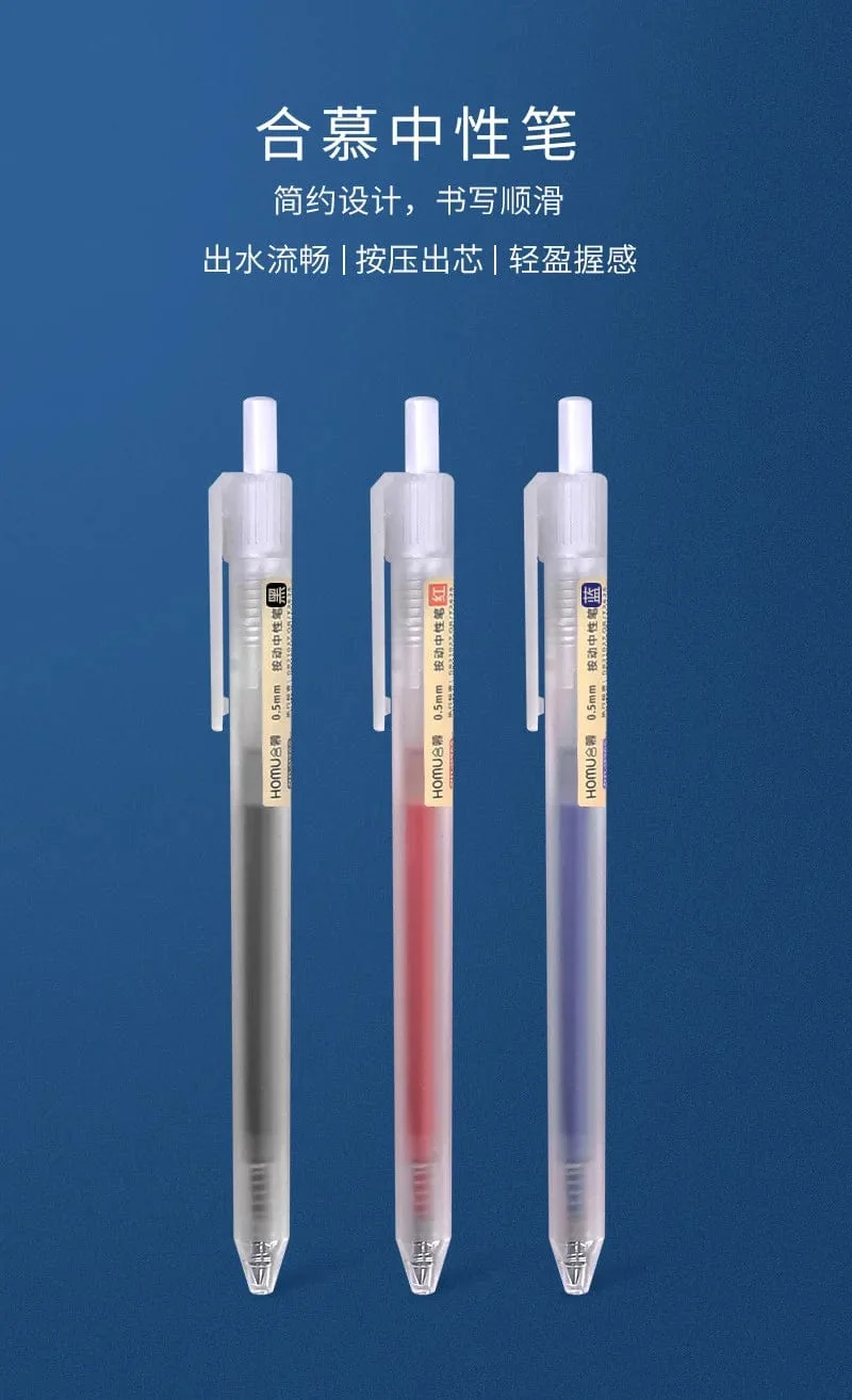 3/6/10-teiliges Gelschreiber-Set, schwarz/rot/blau, Kugelschreiber zum Schreiben, 0.5 mm Minen, Bürozubehör, Schulbedarf, Schreibwaren