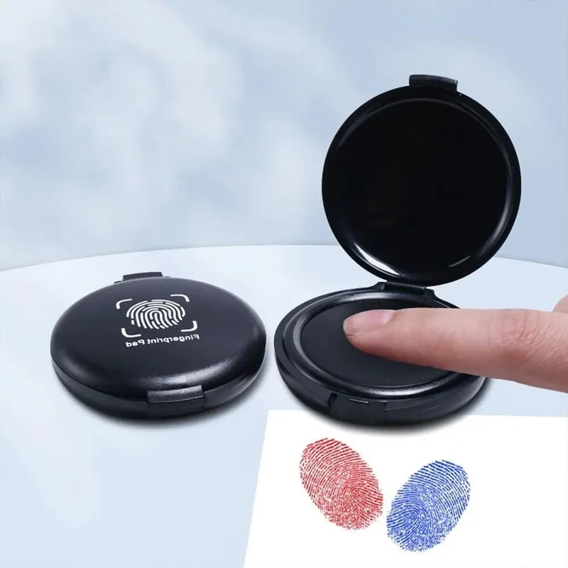 1PC Fingerabdruck-Stempelkissen Daumenabdruck-Stempelkissen für Notar-Fingerabdruck-ID-Sicherheitsidentifikationskarten-Zubehör Fingerabdruck-Kit