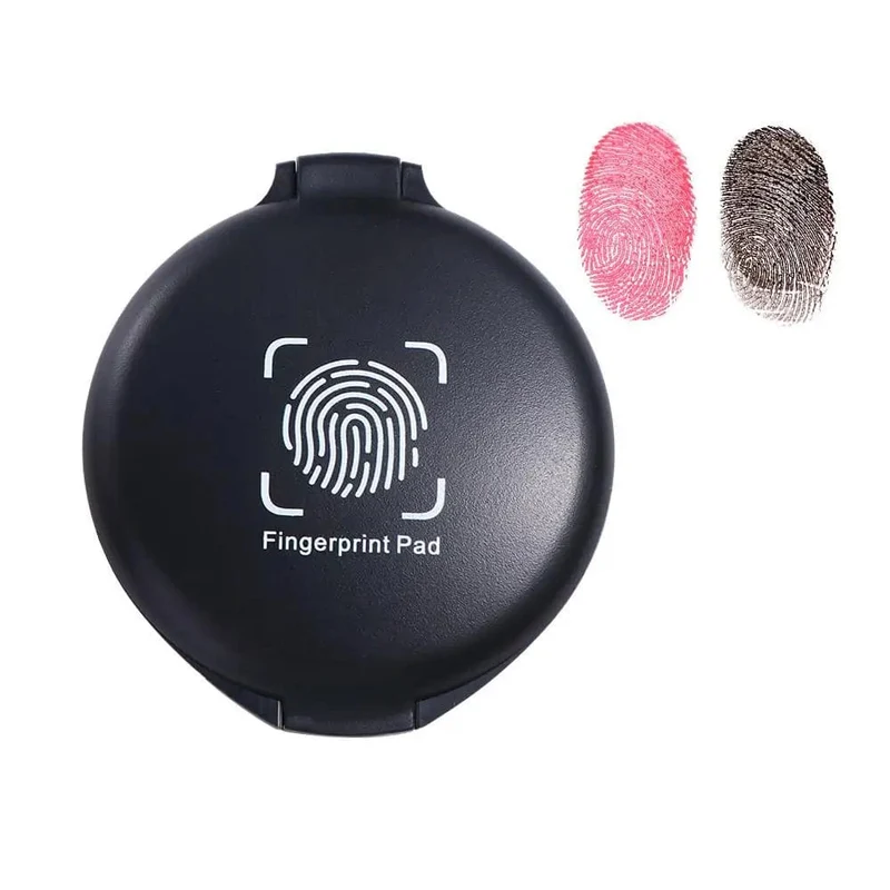 1PC Fingerabdruck-Stempelkissen Daumenabdruck-Stempelkissen für Notar-Fingerabdruck-ID-Sicherheitsidentifikationskarten-Zubehör Fingerabdruck-Kit
