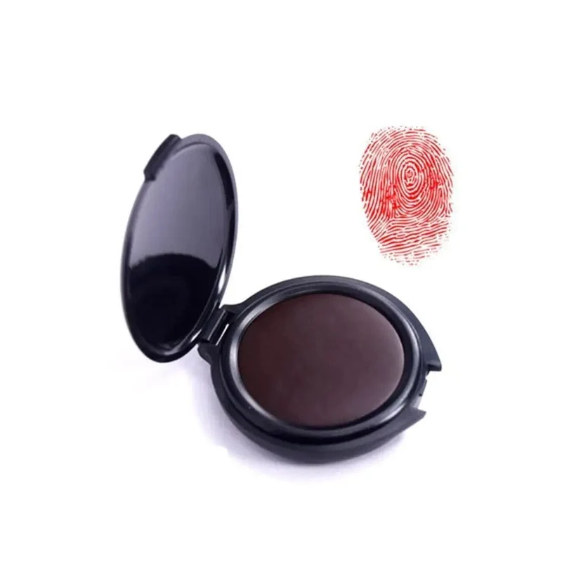 1PC Fingerabdruck-Stempelkissen Daumenabdruck-Stempelkissen für Notar-Fingerabdruck-ID-Sicherheitsidentifikationskarten-Zubehör Fingerabdruck-Kit