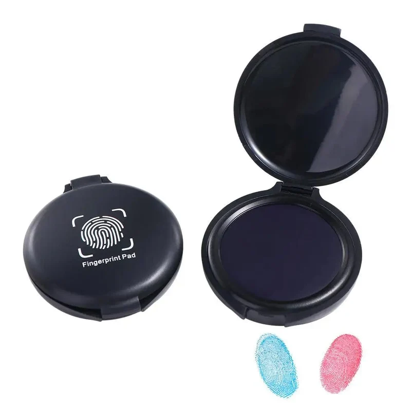 1PC Fingerabdruck-Stempelkissen Daumenabdruck-Stempelkissen für Notar-Fingerabdruck-ID-Sicherheitsidentifikationskarten-Zubehör Fingerabdruck-Kit