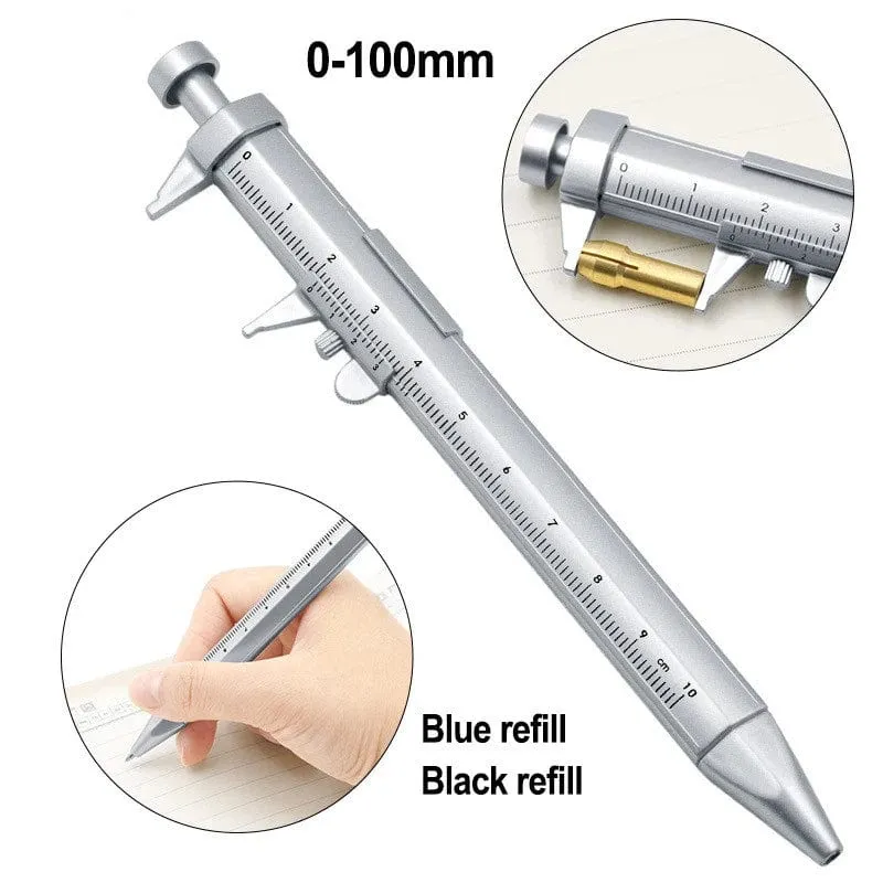 Multifunktions-Messschieber-Kugelschreiber, 0.5 mm Kugelschreiber, Gel-Tintenstift, Messschieber, Tintenroller, Kreativität, Schreibwaren