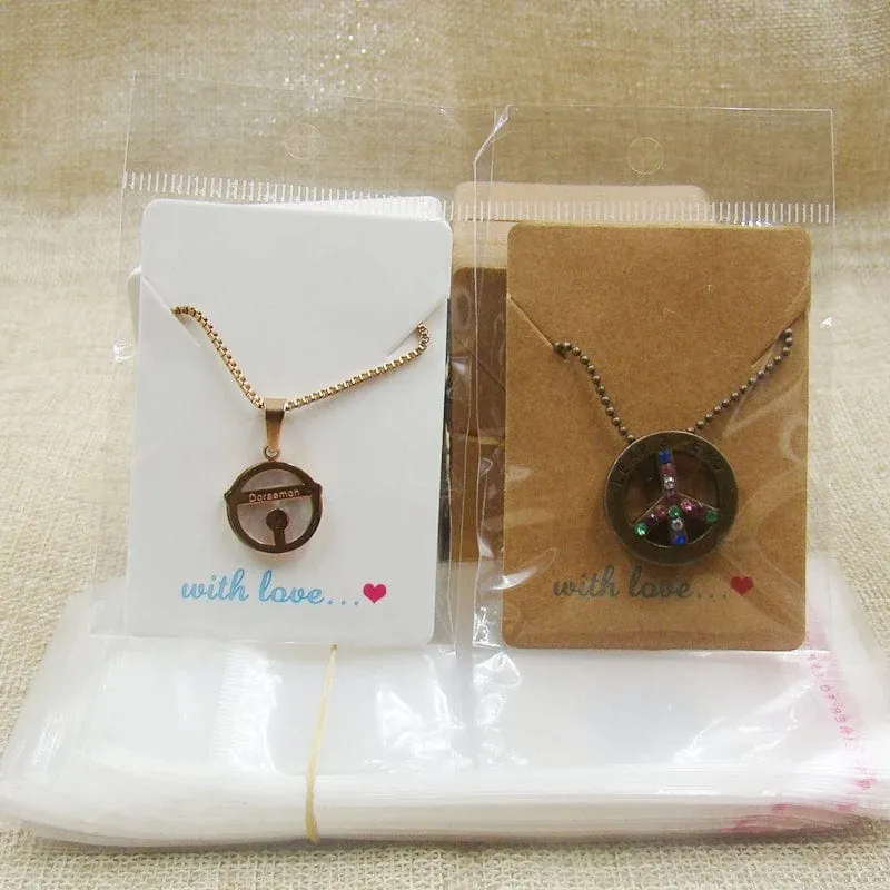 100 stücke + 100 hanf string 5*3cm neue stil rechteckigen schwarz/Kraft Papier Leere Karte Hand ziehen Geschenk Label Tags Herz