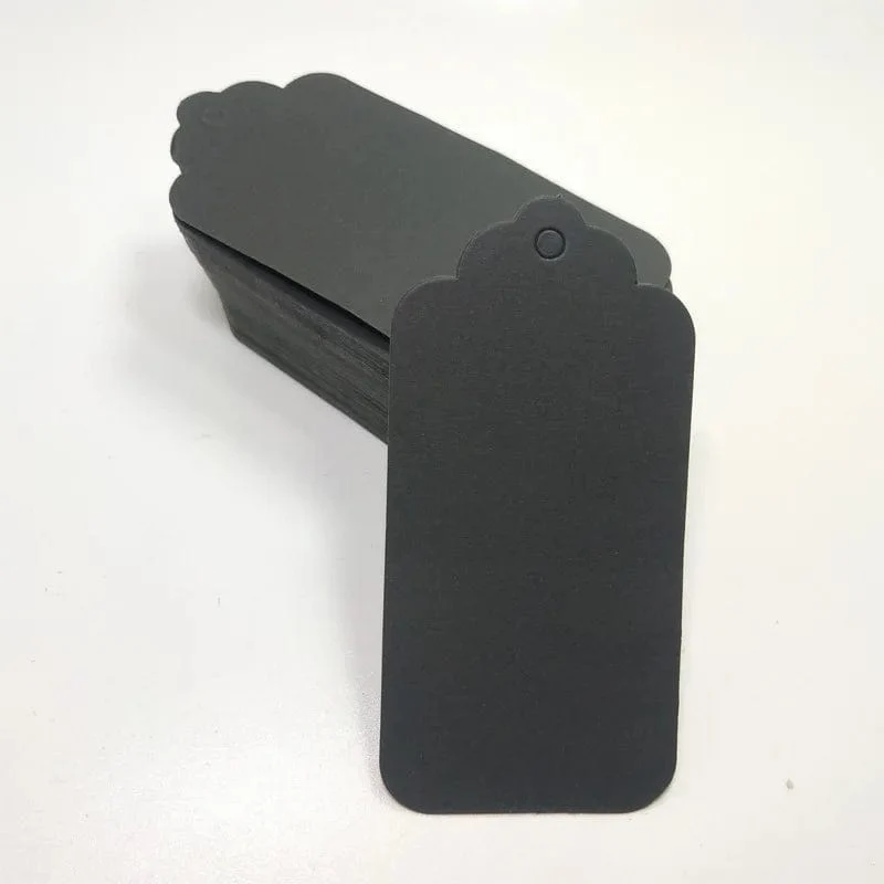 100 Stück Anhänger aus Kraftpapier mit Schnüren, mit Liebe handgefertigt, Hängeanhänger, Kleidungsanhänger für Süßigkeiten/Geschenke/Kekse, Displayverpackung, Etikettenkarte