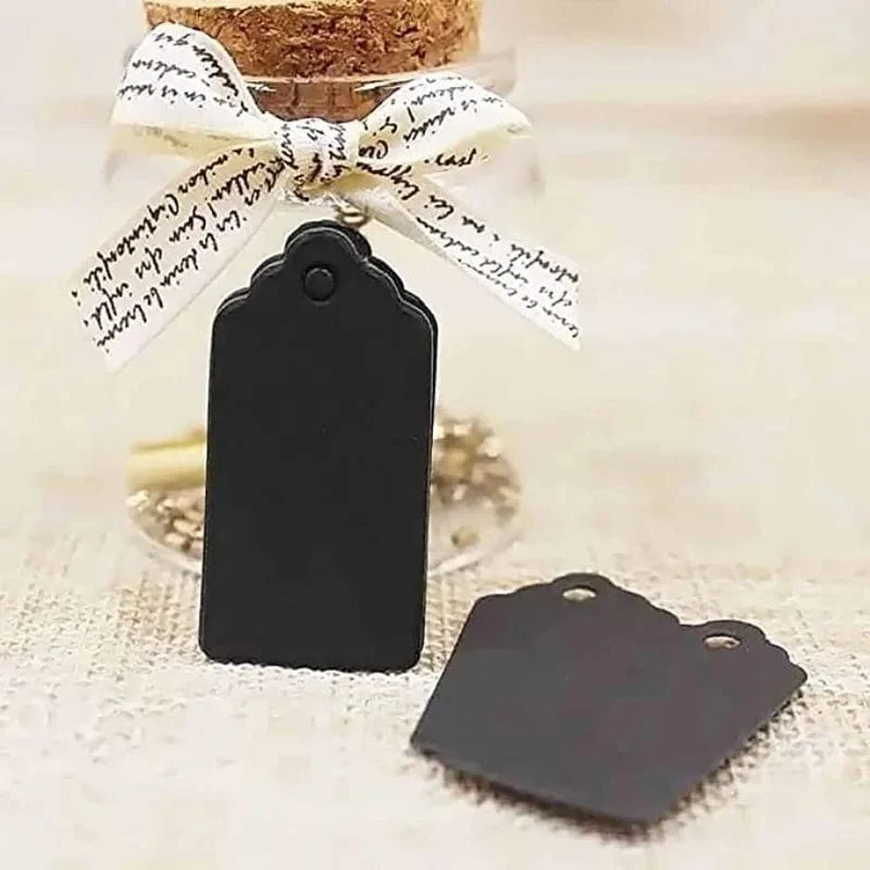 100 Stück Anhänger aus Kraftpapier mit Schnüren, mit Liebe handgefertigt, Hängeanhänger, Kleidungsanhänger für Süßigkeiten/Geschenke/Kekse, Displayverpackung, Etikettenkarte
