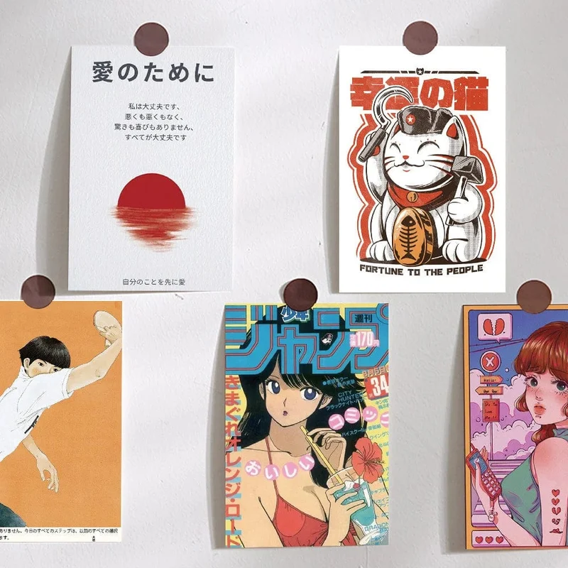 Ins Japanische Cartoon Mädchen Vintage Postkarten Nette Foto Requisiten Zimmer Hintergrund Wand Kawaii Kreative DIY Dekorative Karte 10 Blätter