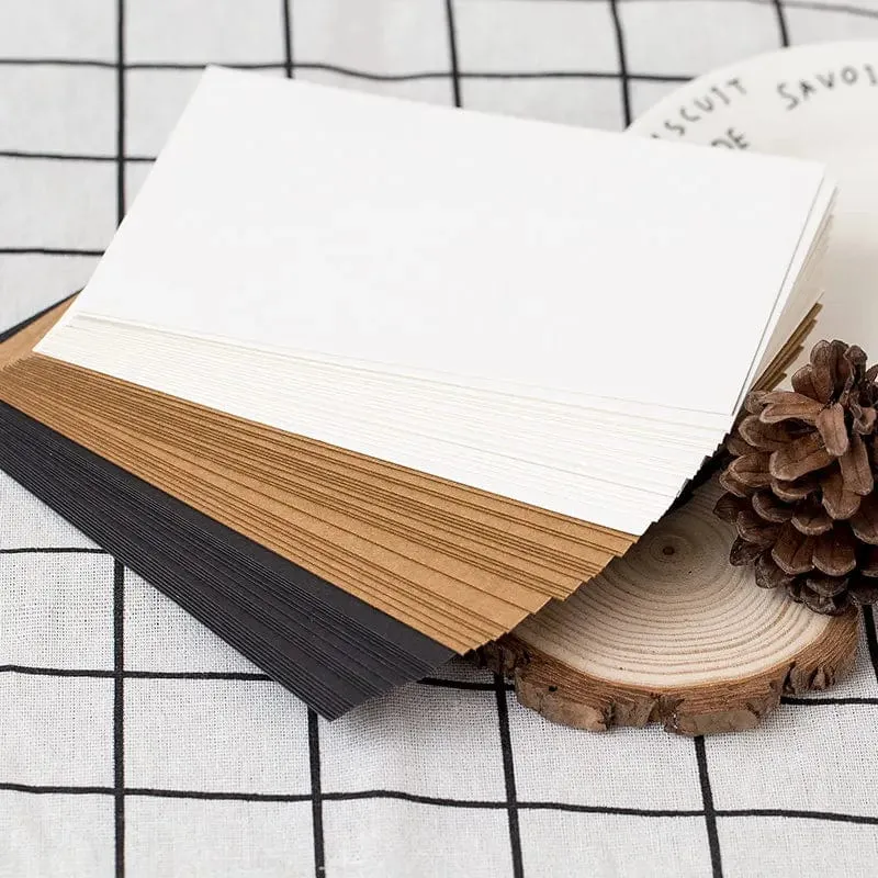 (20 blätter/lot) 14.8x9.8 cm DIY Leere Postkarte Weiße Karte Papier Scarpbooking Graffiti Grußkarte Schwarz Weiß Kraft Papier Karte
