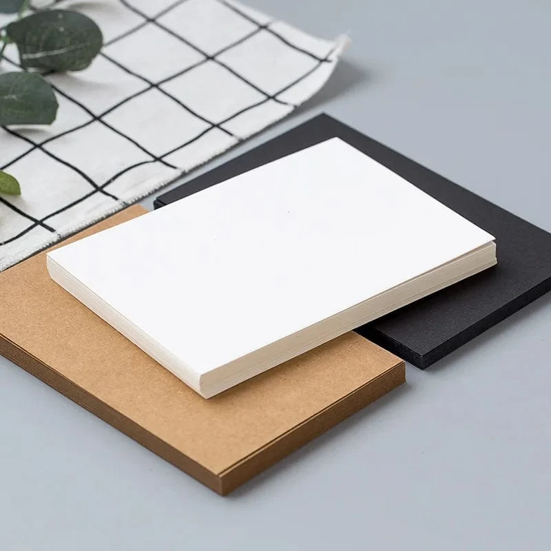 (20 blätter/lot) 14.8x9.8 cm DIY Leere Postkarte Weiße Karte Papier Scarpbooking Graffiti Grußkarte Schwarz Weiß Kraft Papier Karte