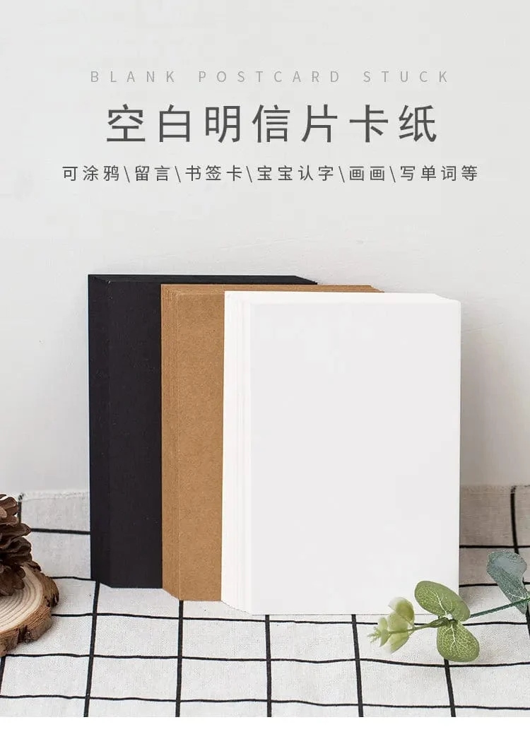 (20 blätter/lot) 14.8x9.8 cm DIY Leere Postkarte Weiße Karte Papier Scarpbooking Graffiti Grußkarte Schwarz Weiß Kraft Papier Karte