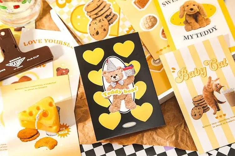 Mr. Paper Kleine frische Postkarte im schlichten Stil, Vintage-Karten, niedliche Tier-Originalität, Urlaubssegen, Karton, Kawaii-Briefpapier