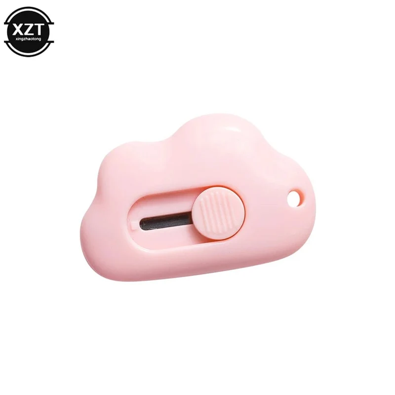 Neu 1 STÜCK Kawaii Briefpapier Mini Tasche Cloud Art Universalmesser Boxmesser Papierschneider Handwerk Verpackung Nachfüllbare Klinge Bürowerkzeug