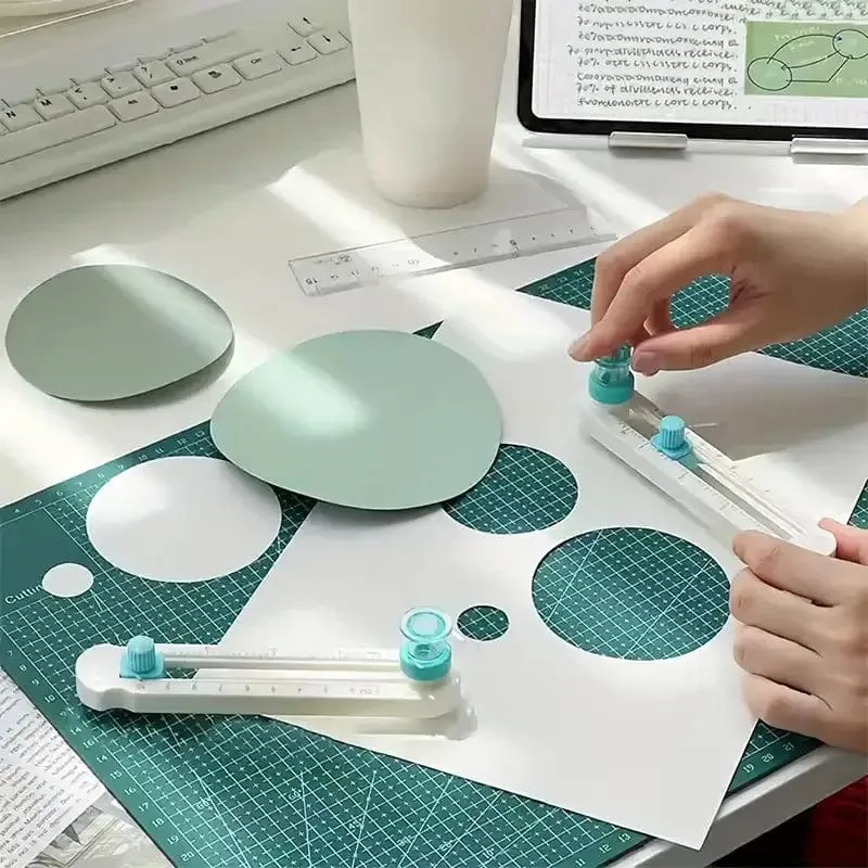 Um 360° verstellbarer Kreisschneider – Präzisions-Scrapbooking-Werkzeug für perfekte kreisförmige Papierschnitte – Ideal für Bastelbegeisterte