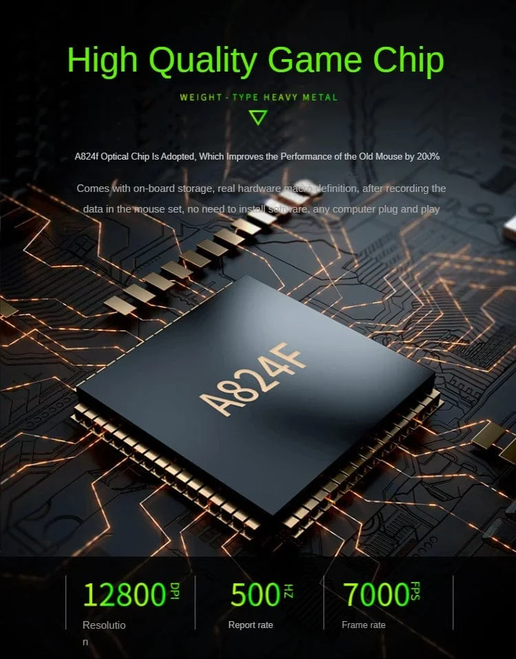 Neue mechanische kabelgebundene Gaming-Maus mit 9 Tasten Makrodefinition, 12800 DPI, farbige Hintergrundbeleuchtung, Spiel-Player, Computerperipheriegerät für Windows-PC