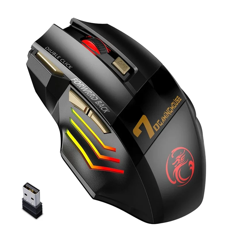 Wiederaufladbare drahtlose Maus Bluetooth Gamer Gaming Maus Computer Ergonomische Mause Mit Hintergrundbeleuchtung RGB Stille Mäuse Für Laptop PC