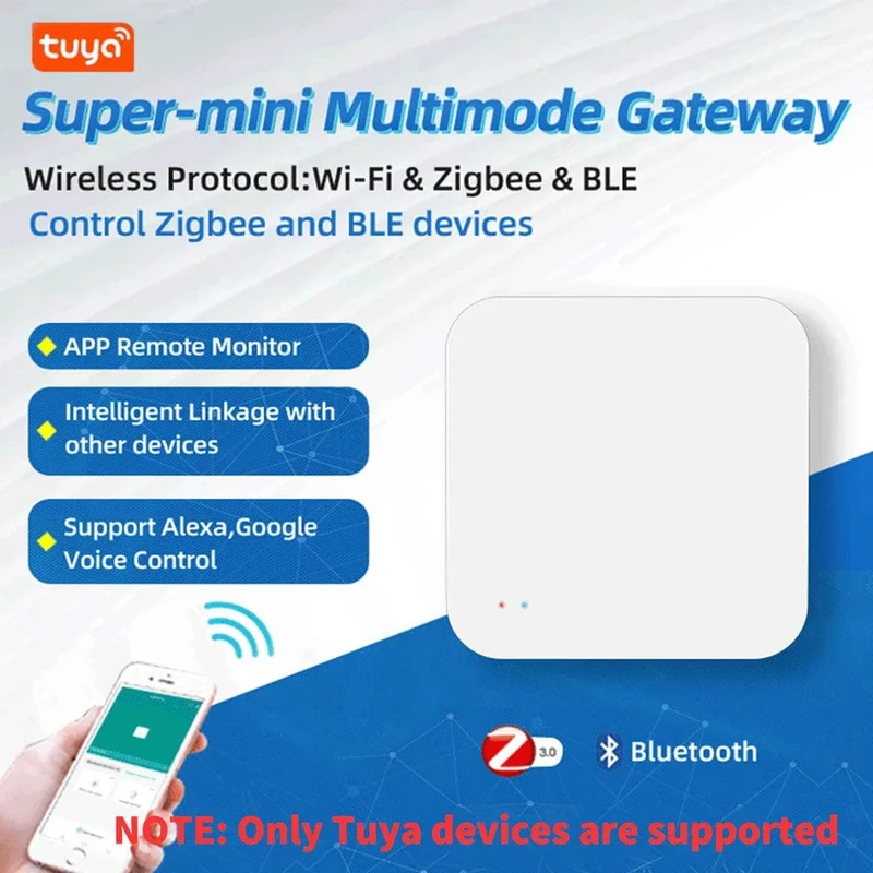 Tuya Zigbee Wireless Hub Gateway für Smart Home-Automatisierung für Zigbee-Geräte über Smart Life, funktioniert mit Alexa Google Home