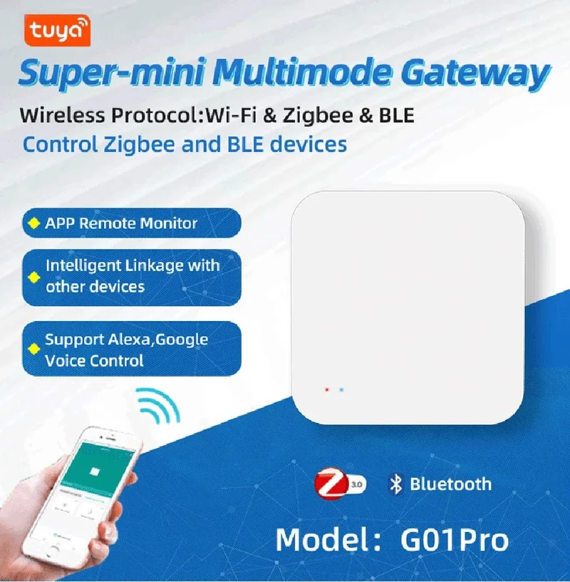 Tuya Zigbee Wireless Hub Gateway für Smart Home-Automatisierung für Zigbee-Geräte über Smart Life, funktioniert mit Alexa Google Home