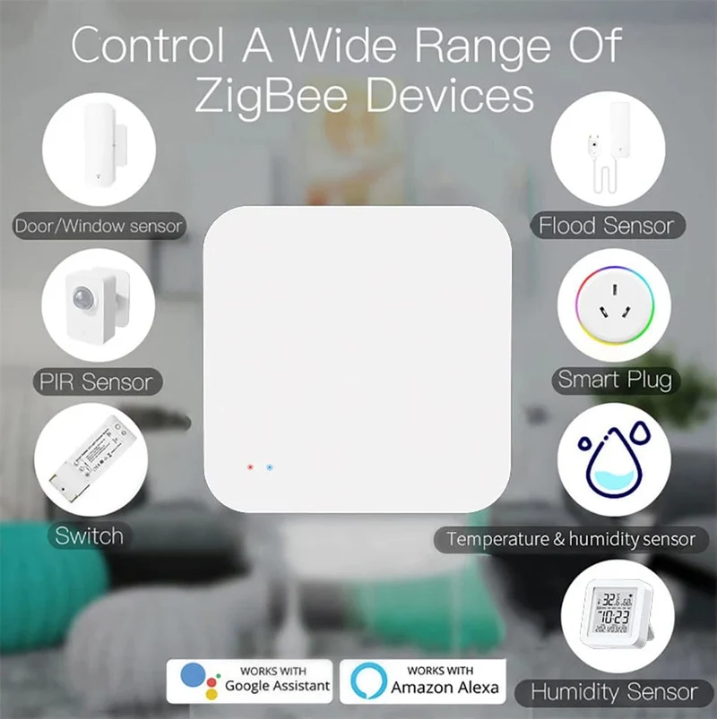 Tuya Zigbee Wireless Hub Gateway für Smart Home-Automatisierung für Zigbee-Geräte über Smart Life, funktioniert mit Alexa Google Home