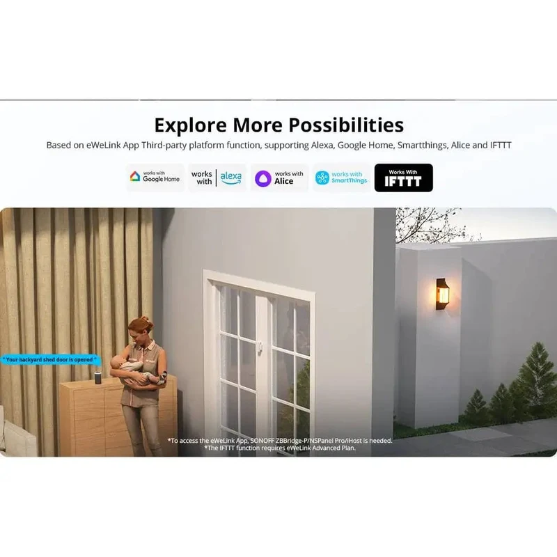 Sonoff Zigbee SNZB-04p Fenster-/Türsensor Esp32 Smart Home-Automatisierungskits für Ewelink ZBBridge Alexa Zigbee2mqtt Home Assistant