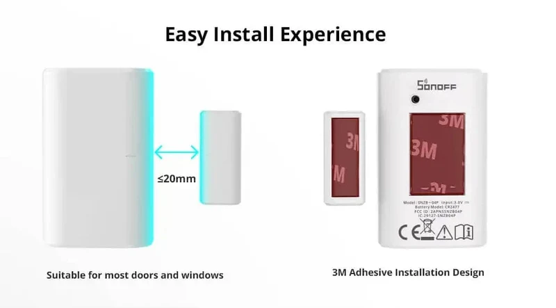 Sonoff Zigbee SNZB-04p Fenster-/Türsensor Esp32 Smart Home-Automatisierungskits für Ewelink ZBBridge Alexa Zigbee2mqtt Home Assistant