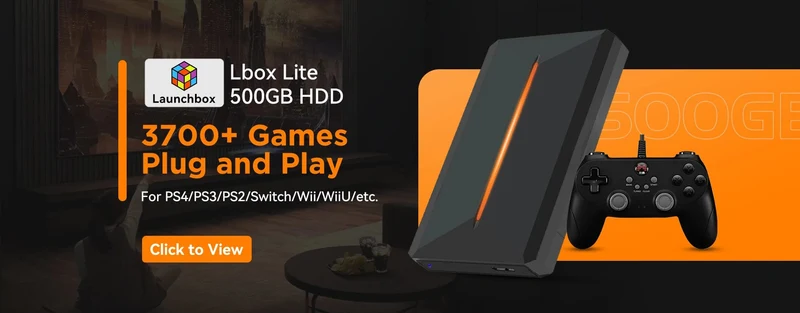 Tragbare Gaming-Festplatte mit 3 TB, LaunchBox/Retrobat/Playnite Retro-Spielekonsole mit über 17300 AAA-/3D-/Retro-Spielen für PS4/PS3/PS2/Switch/Wii