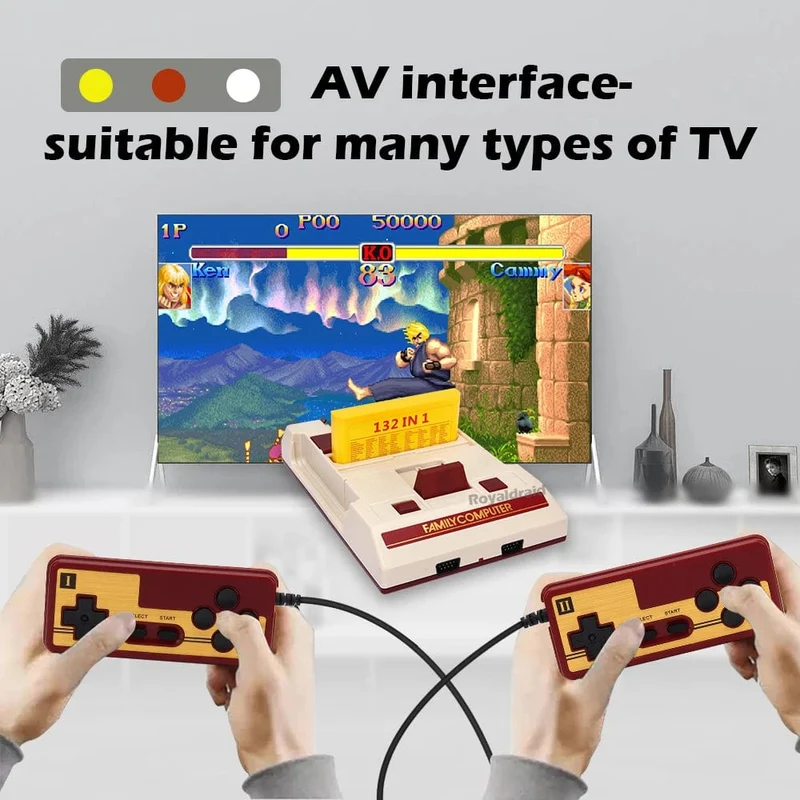 8-Bit-Videospielkonsole mit 500 integrierten klassischen Spielen, Familiencomputer-TV-Spielekonsole, unterstützt Spielkassette für FC Retro Gaming