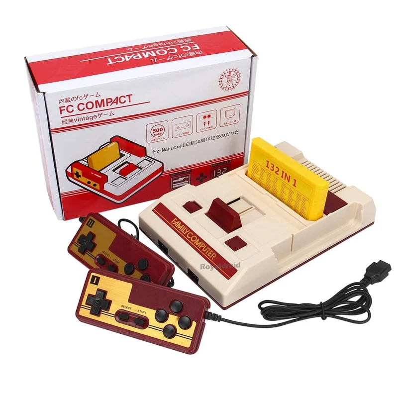 8-Bit-Videospielkonsole mit 500 integrierten klassischen Spielen, Familiencomputer-TV-Spielekonsole, unterstützt Spielkassette für FC Retro Gaming