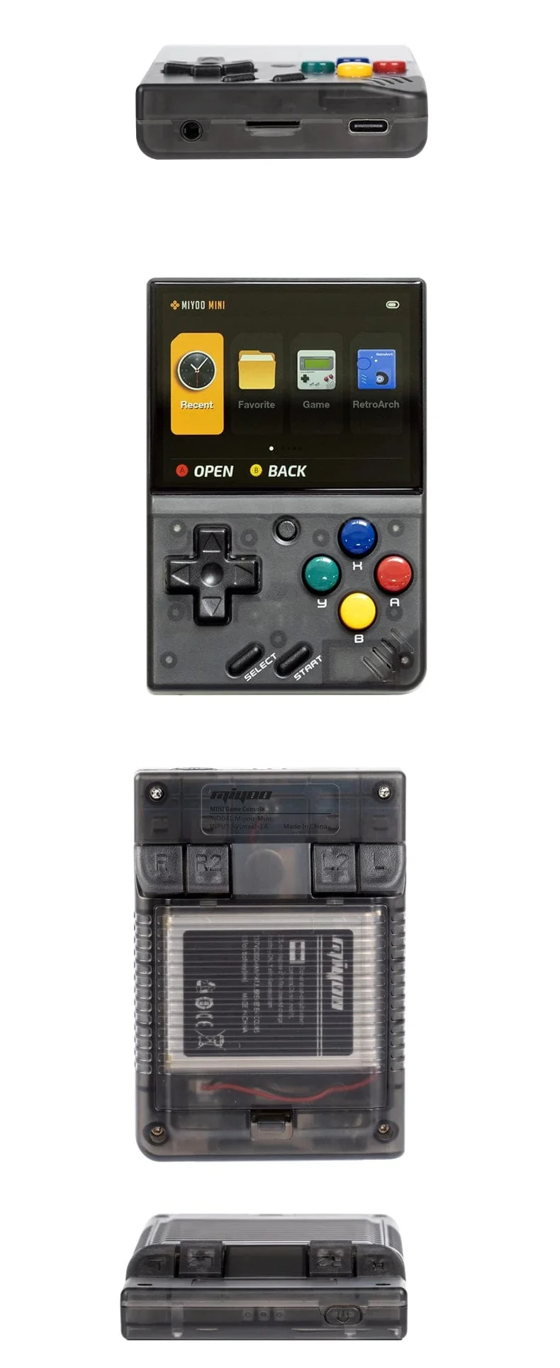 MIYOO MINI V4 PortableRetro Handheld-Spielkonsole 2.8-Zoll-IPS-Bildschirm Videospielkonsolen Linux-System Classic Gaming Emulator