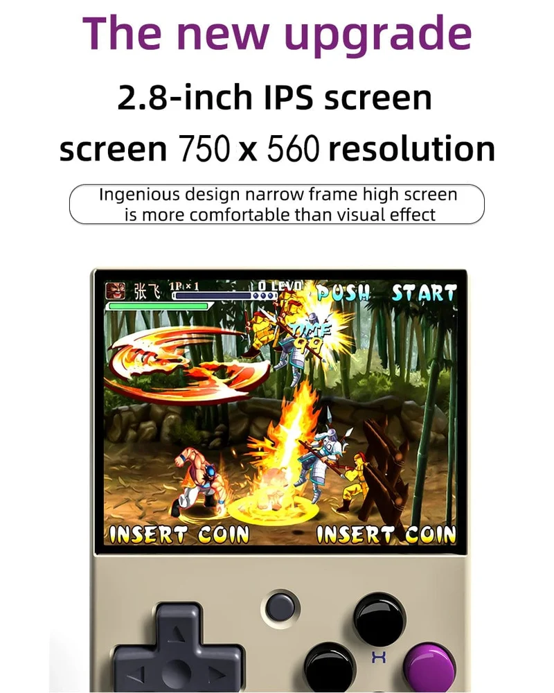 MIYOO MINI V4 PortableRetro Handheld-Spielkonsole 2.8-Zoll-IPS-Bildschirm Videospielkonsolen Linux-System Classic Gaming Emulator