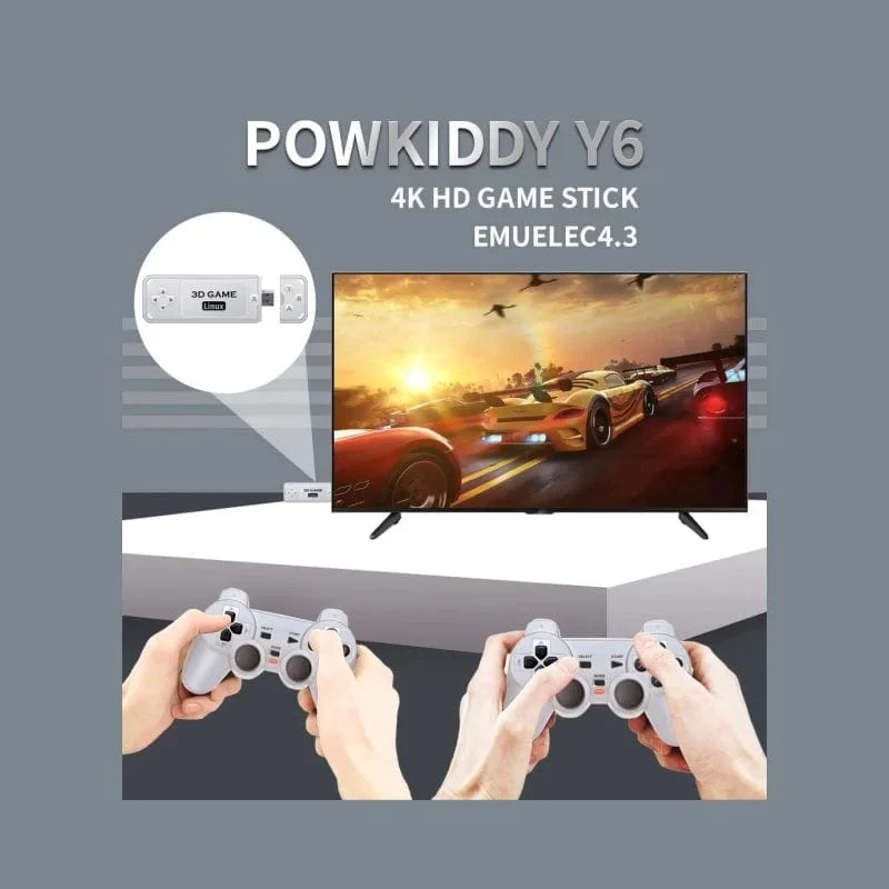 BOYHOM Y6 2.4G Wireless Game TV Stick Retro Familie Tragbare Videospielkonsole 4K HD Unterstützt Multiplayer-Spiele für PS-Geschenke