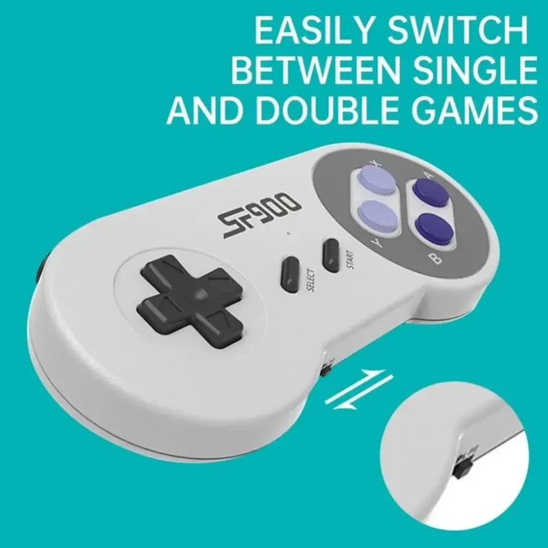 SF900 Videospielkonsole SNES NES Eingebaute 5000 Spiele HDMI Video TV Game Stick 2.4G Wireless Controller Handheld-Spielkonsole