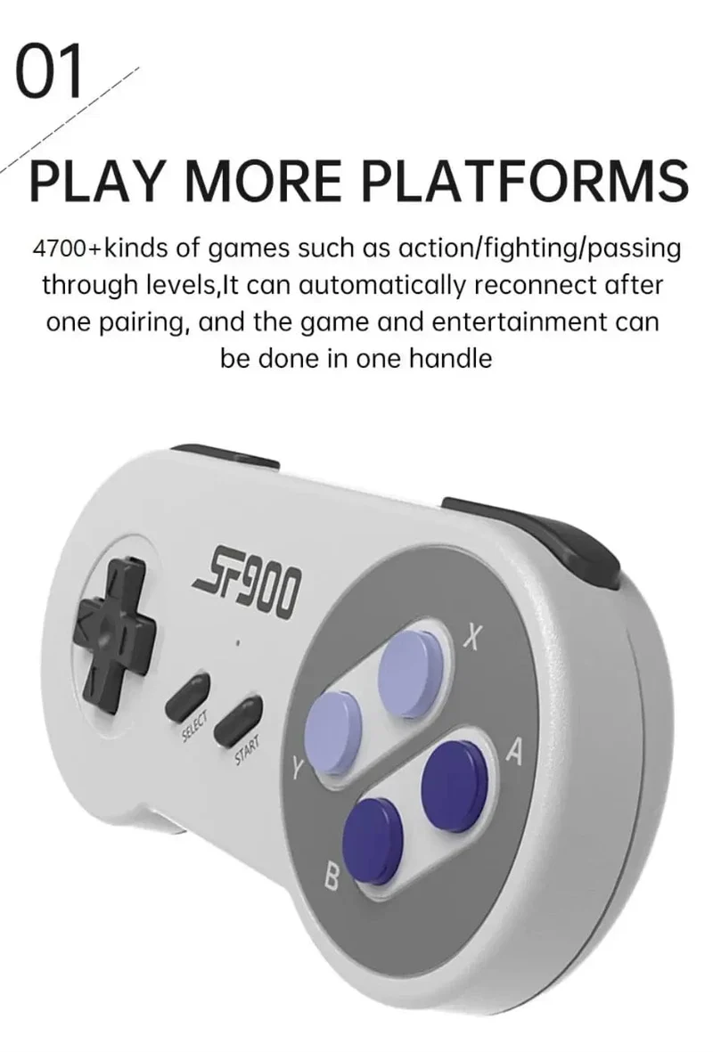 SF900 Videospielkonsole SNES NES Eingebaute 5000 Spiele HDMI Video TV Game Stick 2.4G Wireless Controller Handheld-Spielkonsole