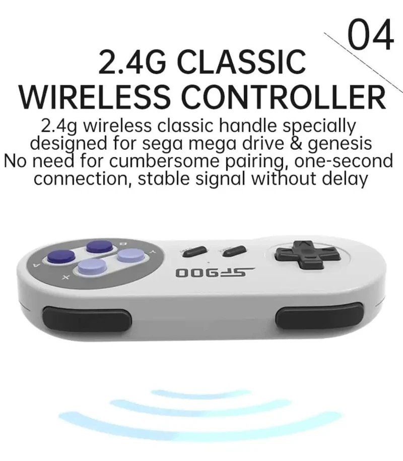SF900 Videospielkonsole SNES NES Eingebaute 5000 Spiele HDMI Video TV Game Stick 2.4G Wireless Controller Handheld-Spielkonsole