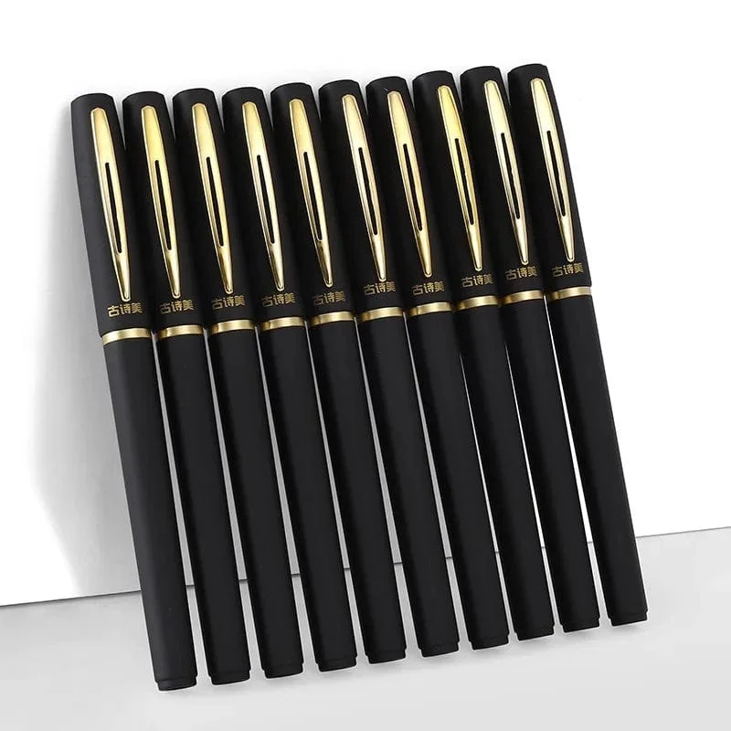 6 Stück Gelstifte mit großer Kapazität, 1.0/0.7/0.5 mm, für Unterschriften, Kalligraphie, Handschrift, Rußtinte, Schul- und Bürozubehör