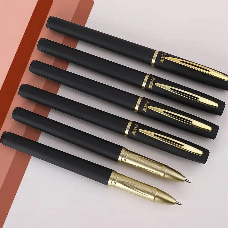 6 Stück Gelstifte mit großer Kapazität, 1.0/0.7/0.5 mm, für Unterschriften, Kalligraphie, Handschrift, Rußtinte, Schul- und Bürozubehör