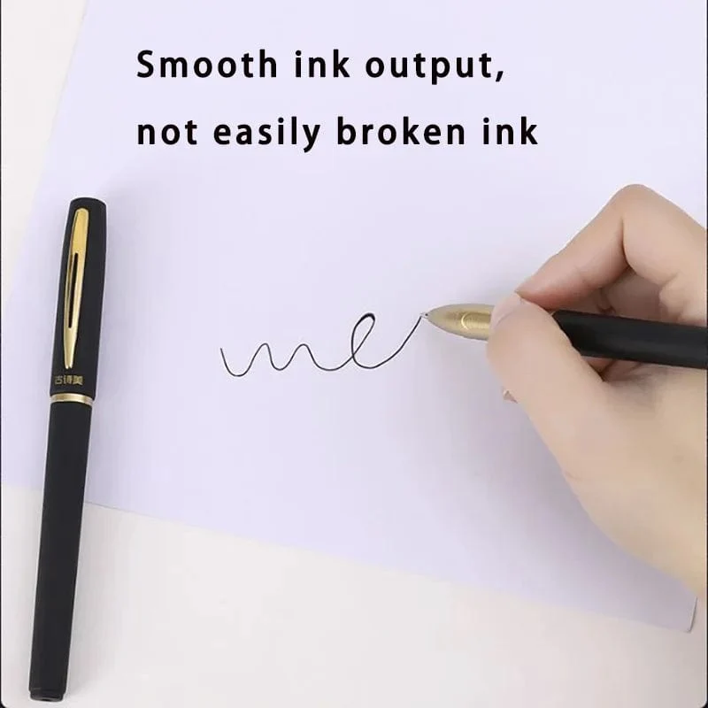 6 Stück Gelstifte mit großer Kapazität, 1.0/0.7/0.5 mm, für Unterschriften, Kalligraphie, Handschrift, Rußtinte, Schul- und Bürozubehör