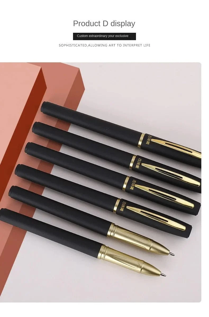 6 Stück Gelstifte mit großer Kapazität, 1.0/0.7/0.5 mm, für Unterschriften, Kalligraphie, Handschrift, Rußtinte, Schul- und Bürozubehör