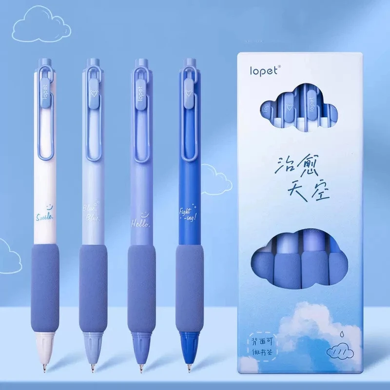 4 Stück süßes Kawaii-Gelstift-Set mit Kaffee- und Brotgeschmack, 0.5 mm, schwarze Tinte zum Schreiben von Büro- und Schulschreibwaren