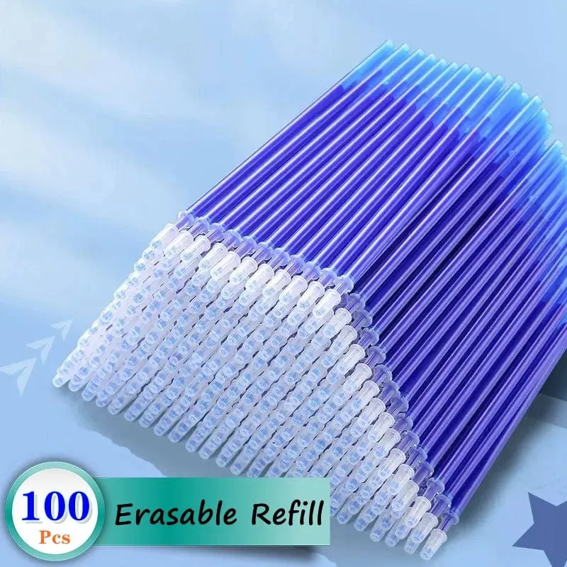 30/50/80/100 Teile/los 0.5mm Gel Stift Löschbaren Stift Refill Stange Set Blau Schwarz Tinte Shool Waschbar Griff Schreiben Schreibwaren