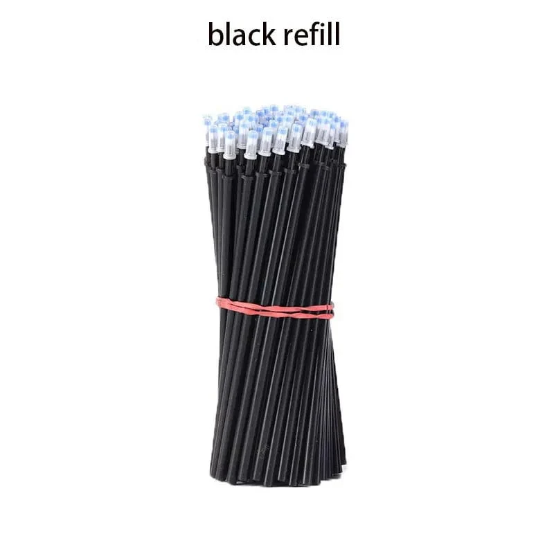 30/50/80/100 Teile/los 0.5mm Gel Stift Löschbaren Stift Refill Stange Set Blau Schwarz Tinte Shool Waschbar Griff Schreiben Schreibwaren