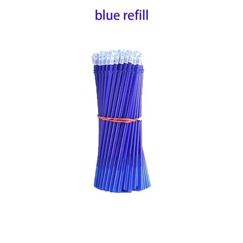 30/50/80/100 Teile/los 0.5mm Gel Stift Löschbaren Stift Refill Stange Set Blau Schwarz Tinte Shool Waschbar Griff Schreiben Schreibwaren