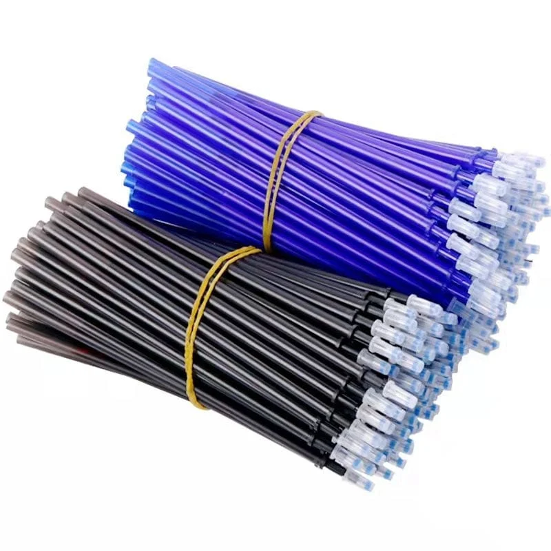 30/50/80/100 Teile/los 0.5mm Gel Stift Löschbaren Stift Refill Stange Set Blau Schwarz Tinte Shool Waschbar Griff Schreiben Schreibwaren