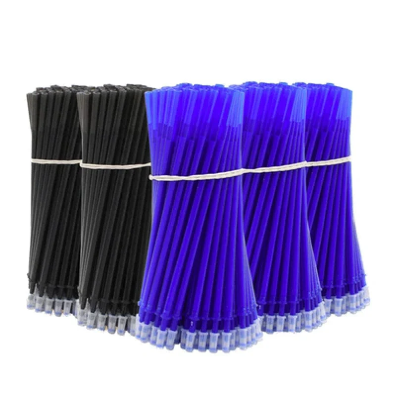 30/50/80/100 Teile/los 0.5mm Gel Stift Löschbaren Stift Refill Stange Set Blau Schwarz Tinte Shool Waschbar Griff Schreiben Schreibwaren