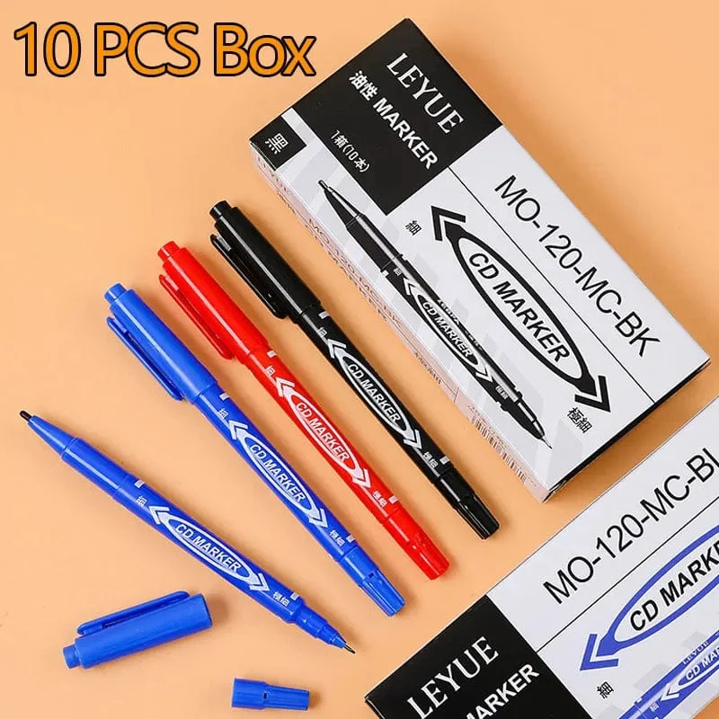 10 PCS Permanentmarker Stifte Manga Wasserdicht Doppelseitig Farbige Ölige Tinte Skizze Malerei Kunst Schulbedarf Schreibwaren