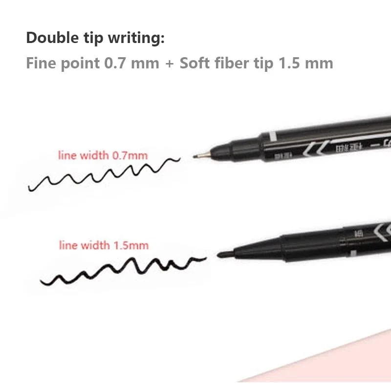 10 PCS Permanentmarker Stifte Manga Wasserdicht Doppelseitig Farbige Ölige Tinte Skizze Malerei Kunst Schulbedarf Schreibwaren
