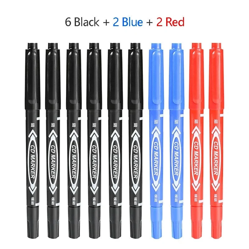10 PCS Permanentmarker Stifte Manga Wasserdicht Doppelseitig Farbige Ölige Tinte Skizze Malerei Kunst Schulbedarf Schreibwaren