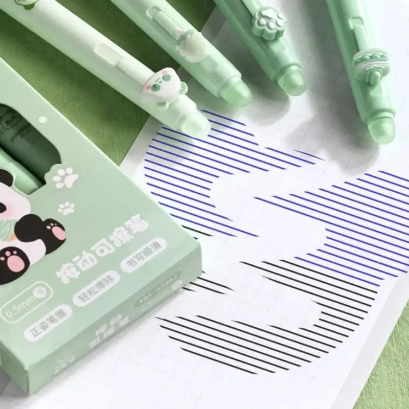 Löschbarer Stift 0.5 mm Neutralstift Cartoon Schwarz Blau Tinte Thermischer Radiergummi Presse Stift Bürobedarf
