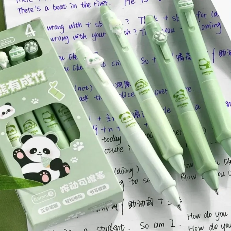 Löschbarer Stift 0.5 mm Neutralstift Cartoon Schwarz Blau Tinte Thermischer Radiergummi Presse Stift Bürobedarf